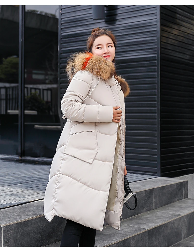 Winter Jacket Women Medium And Long Section Big Fur Collar Cotton Clothing Winter Jacket Women Coats Women Parka 2018 CH778 (27)
