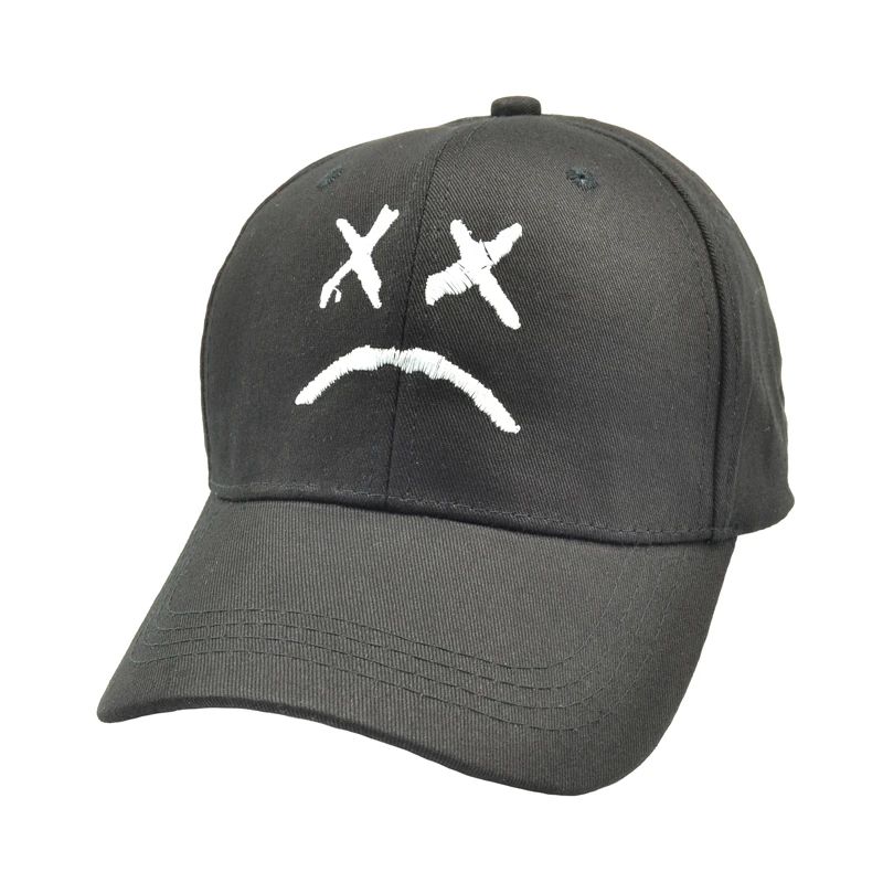 

Lil Peep Dad Hat 100% Cotton Baseball Cap Sad face Hat xxxtentacion Hip Hop Cap Golf Love lil.peep Snapback hats Dropshipping