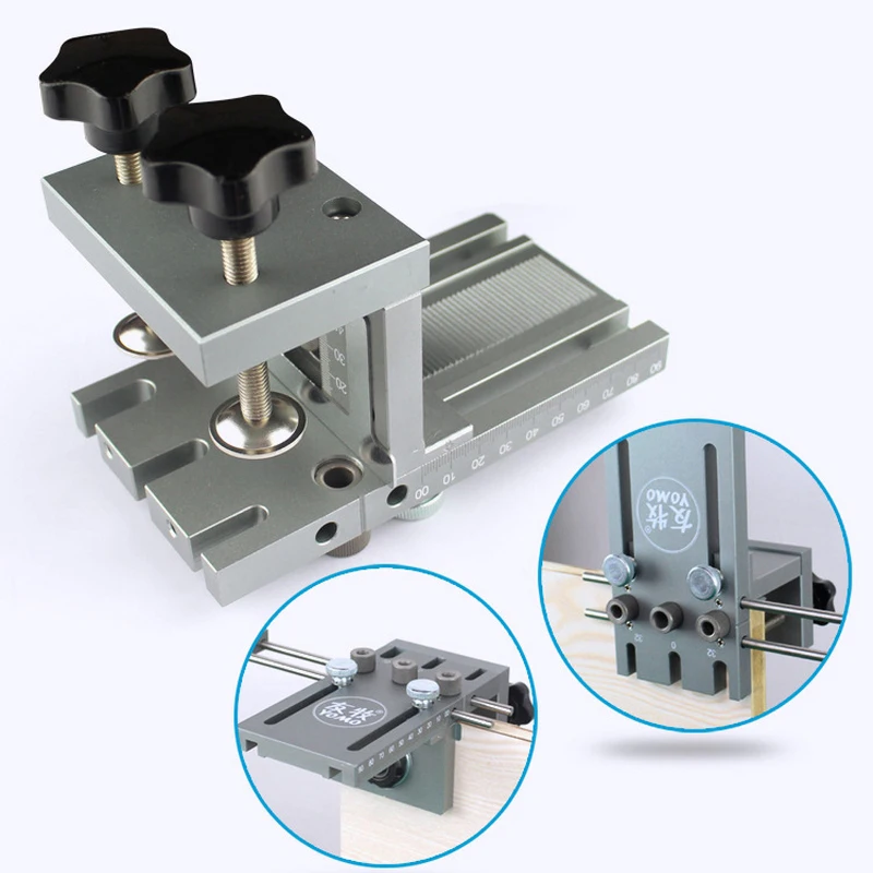 3 в 1 DIY Деревообработка Дырокол позиционер руководство локатор джиг столярные системы комплект алюминиевый сплав дерево Рабочий