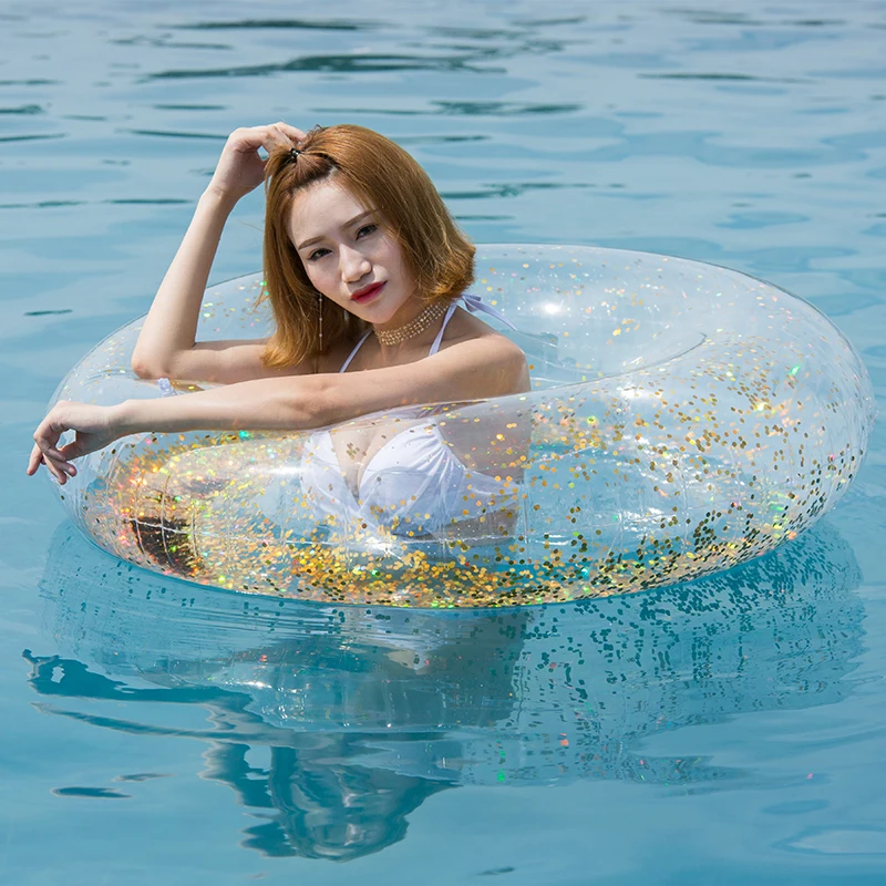 2018 новые летние River Island блестящие конфетти Плавание ming кольцо голографические блестки гигантский надувной для плавания трубки для женщин