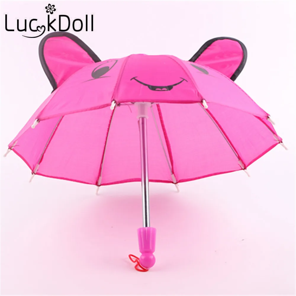 Милые Красочные Зонты LUCKDOLL подходят для 18 дюймовых фотоигрушек девочек
