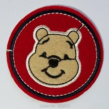 ГОРЯЧАЯ SALL!~ Милый медведь услышать круг железа на Нашивки, пришить патч, Аппликации, из ткани, пользовательские Патч доступен