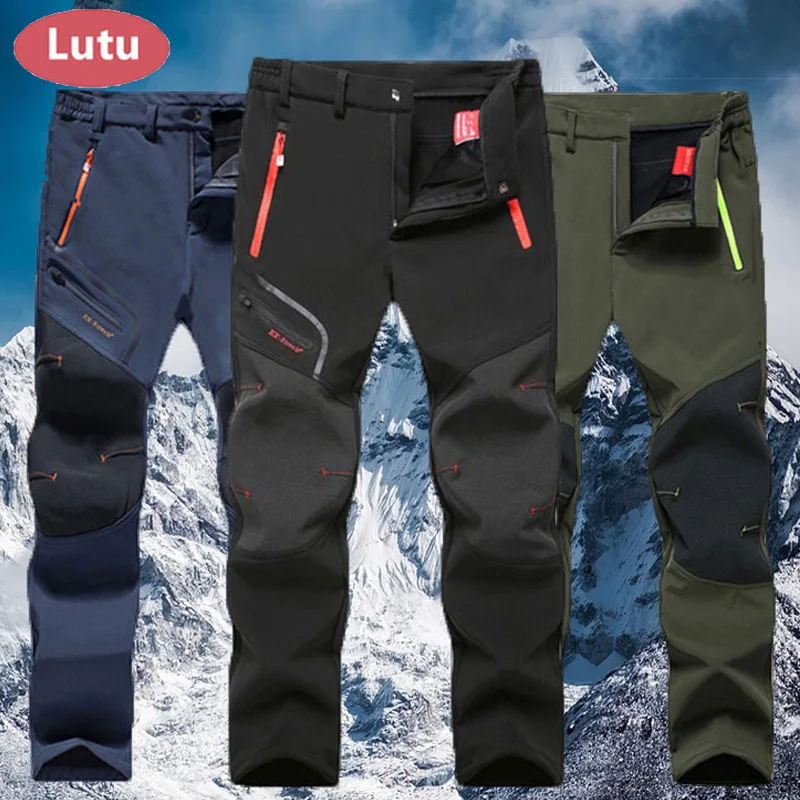 LUTU warm Autumn Winter Softshell Hiking Pants Men Waterproof Outdoor Trousers Sports Camping Trekking cycling ski fleece Pants LUTU warm Autumn Winter Softshell Hiking Pants Men Waterproof Outdoor Trousers Sports Camping Trekking cycling ski fleece Pants