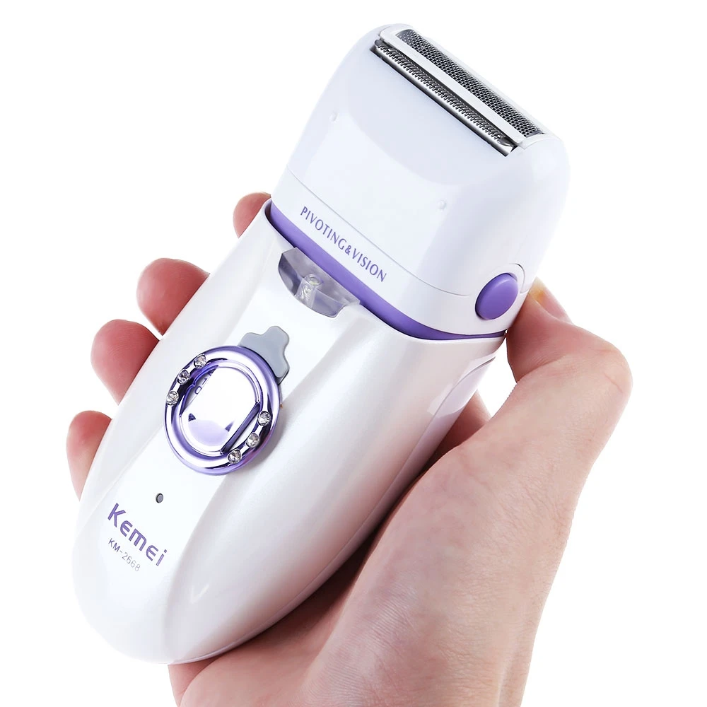 Kemei-2-in-1-Epilator-Electric-Shaver-Defeatherer-Depilatory-Rechargeable-Hair-Remover-Female-Body-face-Underarm