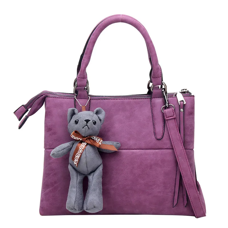 Nubuck Leather Retro Hand Bag Korean Style Stylish Patchwork Women PU font b Handbag b font