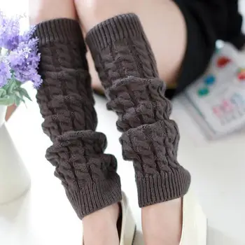 

Essential 42*10cm Fashion Women Winter Warm Leg Warmers Knitted Crochet Long Socks Winter Warmmer Leg Socks Free Shipping Oct20