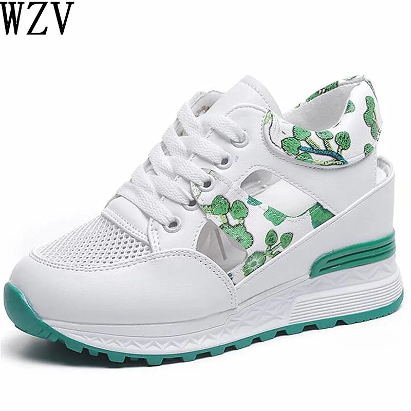 

Hot Ladies Sandals Summer Net surface Casual Sandals 2019 new Fashion platform Wedges Women Sandals High Heel Shoes woman E604