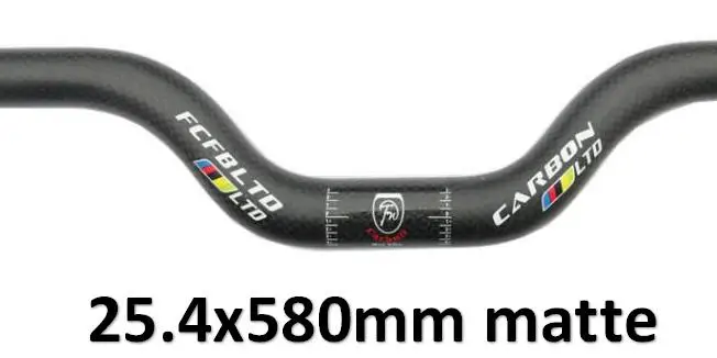 matte FCFB Углеволокно руль велосипеды bmx масштаб только Ласточка маленький Калибр 25,4/31,8 мм* 380-740 мм матовый 3 к Руль Велоспорт Запчасти - Цвет: matte