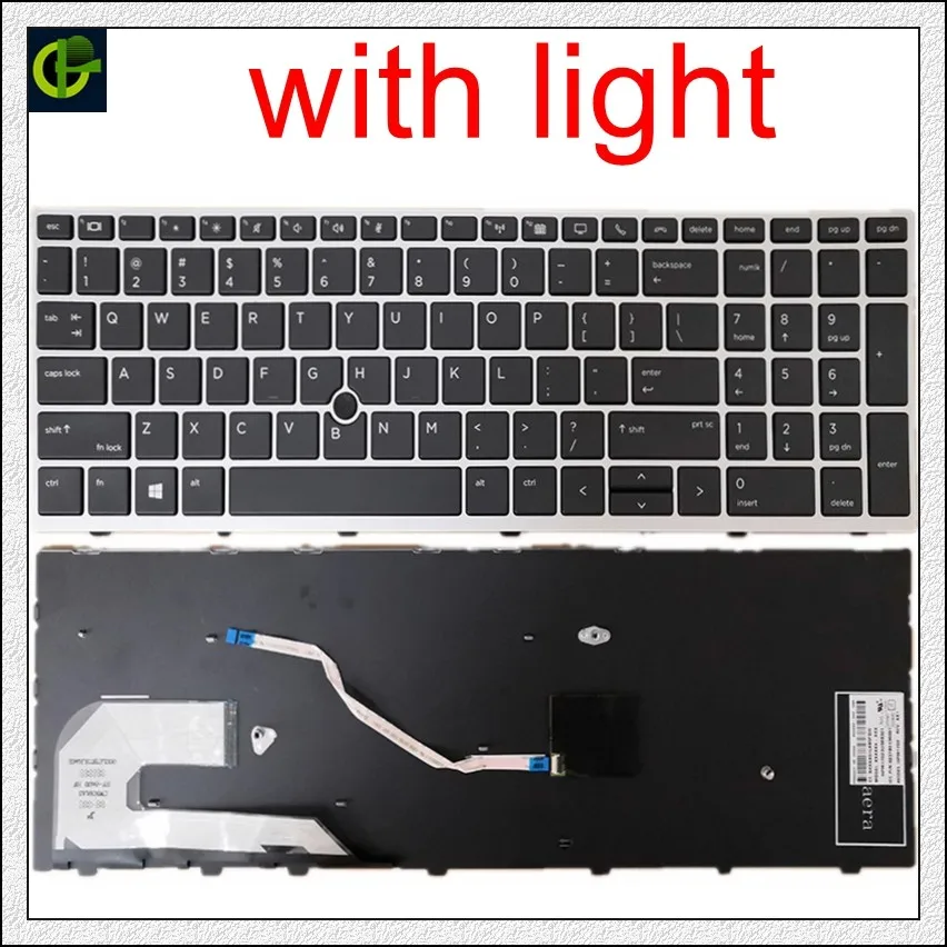 For HP Probook 8560W 8560 8570W Laptop keyboard UK Black Frame With Point stick