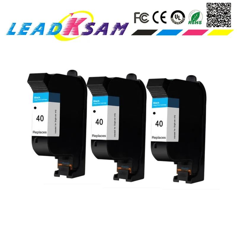 3x 51640A черные чернильные картриджи совместимые с hp40 40 Designjet 488CA 650c 1200C 230 250c 330 350c 430