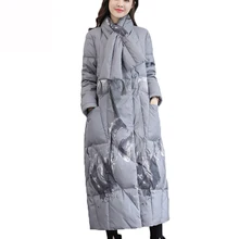 KULAZOPPER женский утолщенный пуховик винтажный элегантный тонкий длинный пуховик женские зимние пальто Er22