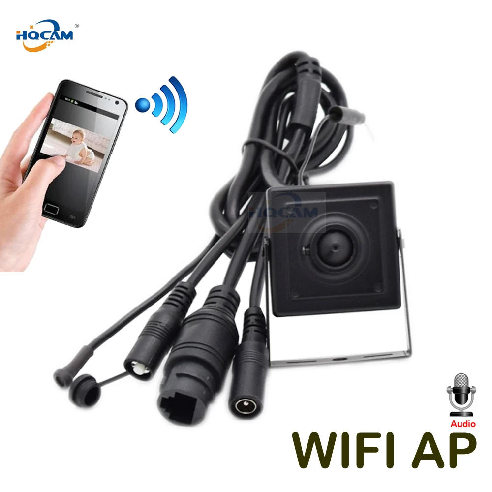 HQCAM 720P 960P 1080P 3MP 5MP 1920P Аудио Мини wifi ip-камера P2P Слот для sd-карты wifi AP Беспроводная с подставкой и мягкой антенной camhi