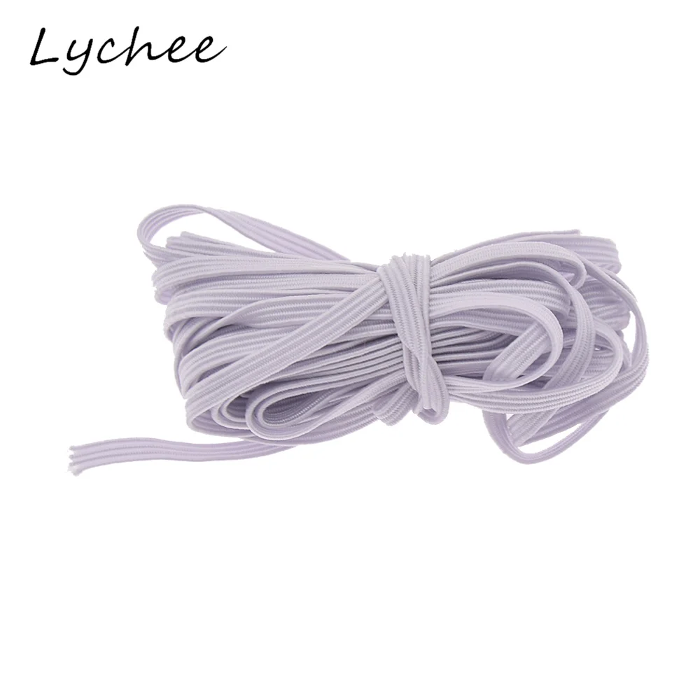 Lychee 5 ярдов одноцветная полипропиленовая лента-резинка для Инструменты для шитья "сделай сама" брюки ленточка аксессуары