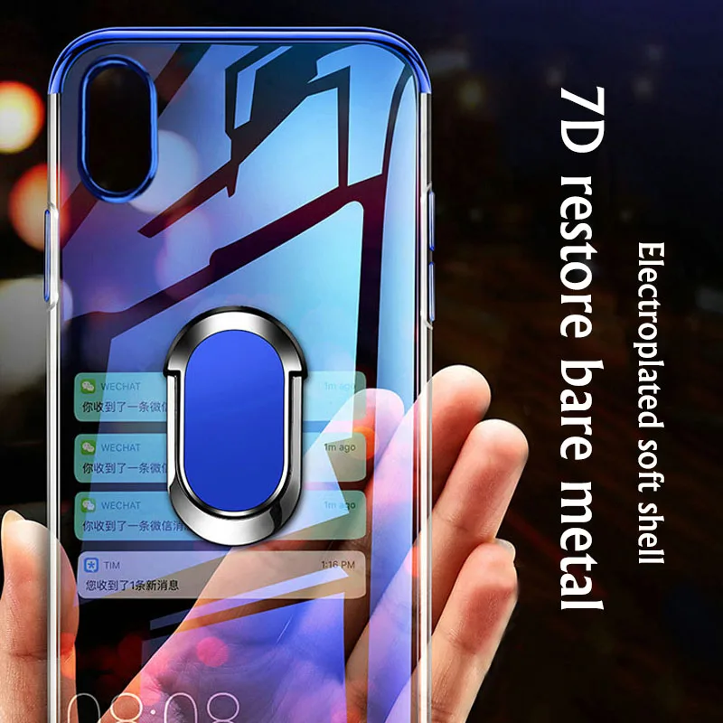 Чехлы с металлическим кронштейном для iPhone 12 12Mini 11 Pro XS MAX XR X SE 7 8 6 6s Plus магнитный