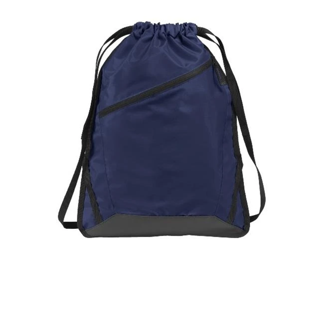 Port Authority BG616 Zip-It Cinch Pack True Navy & Black - One Size