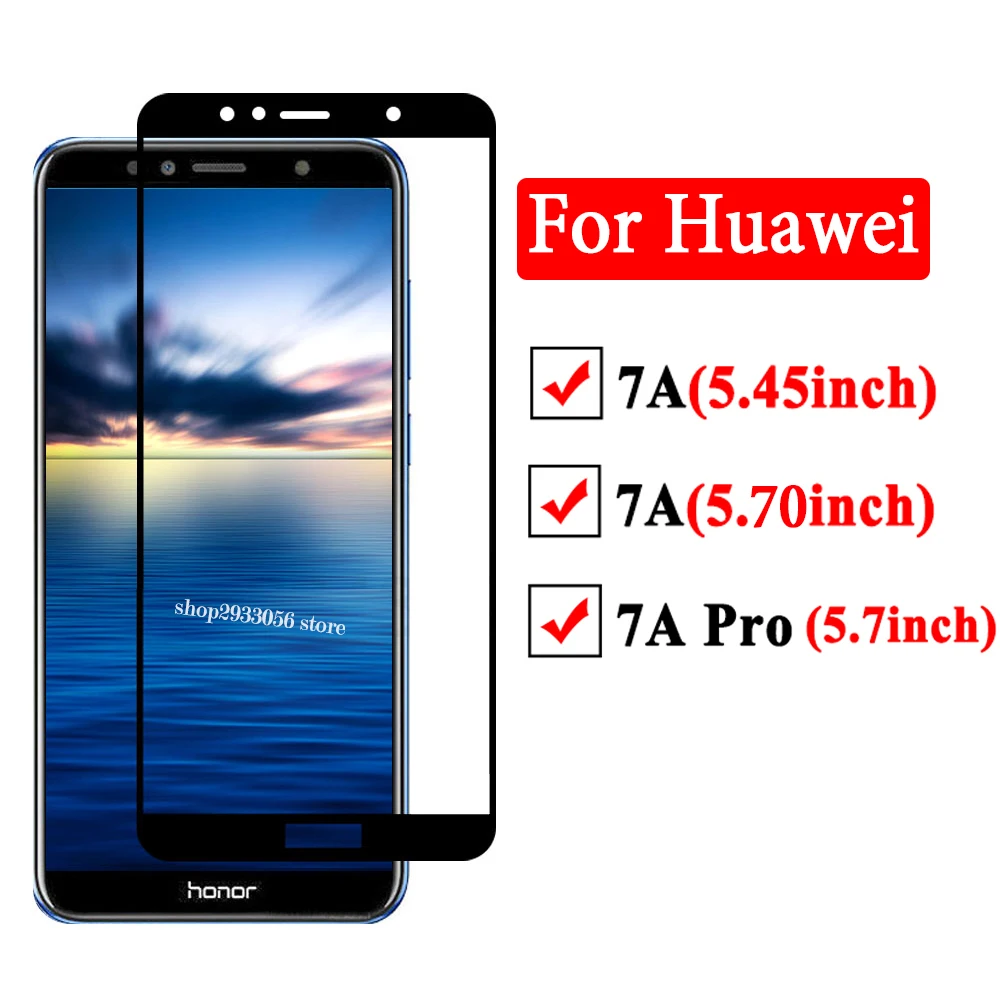 زجاج واقي على الشرف 7A برو Glas المقسى لهواوي Honor7A A7 7 A كريستال واقي للشاشة HonorA7 2.5D كامل غطاء فيلم
