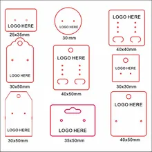 Пользовательские логотип крафт бумажные серьги карты/белые пользовательские печатные ожерелья серьги карты браслет кольцо ювелирные изделия Упаковка карты 1000 шт