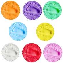 Уход за младенцем сушка мягкая глина Детские handprint след отпечаток комплект литья родитель-ребенок рука Чернила Pad отпечатков пальцев 8 цветов