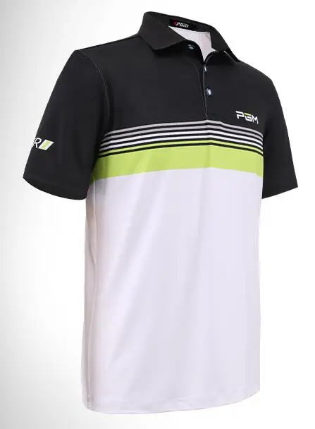 جودة عالية! pgm الجافة تنفس رجل t-shirt حقيقية جولف الملابس البولو سترة النسيج 86% البوليستر + دنة 14% ، شحن مجاني