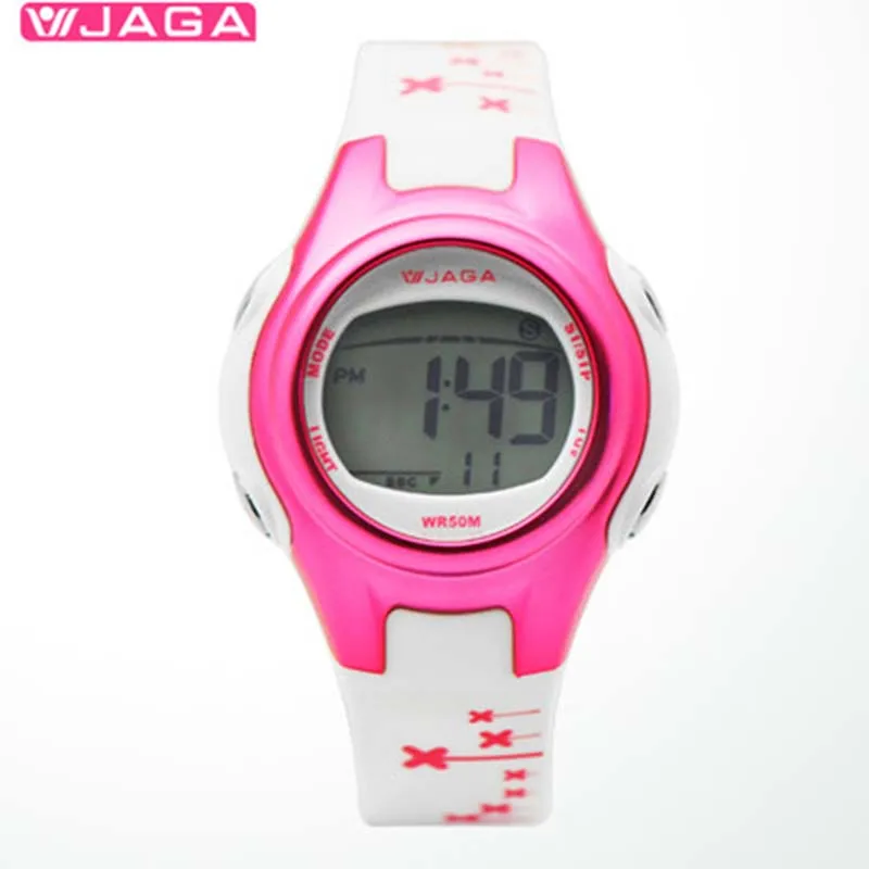 JAGA женские спортивные часы многофункциональные электронные часы 50 метров водонепроницаемые часы для дайвинга спортивные часы для женщин M1061
