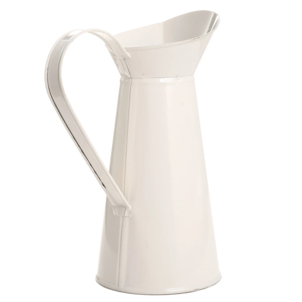Flower vase Vintage Tall Metal Shabby Chic Cream Vase Enamel Pitcher Jug Wedding For Home Hotel Decoration