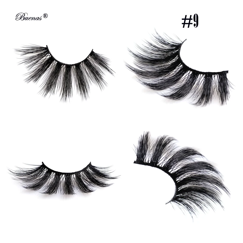 Buenas Pares Novos Cílios 25mm Super Longo 3d Minkfur Pestanas Falsas Falso Extensão Engrossar 50 4 Buenas 50 pares novos cílios 25mm super