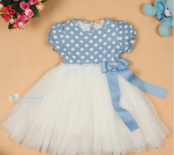 pink blue baby dress