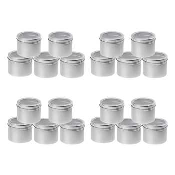 

20 Pieces 100ML Aluminium Tin Lip Balm Tin Pots Cosmetic Cream Jar Bottle Container