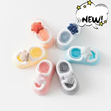 От 0 до 4 лет милые юбки-пачки со звездочками, детские носки для малышей; удобная обувь на мягкой подошве с бантом-Детские короткие носки