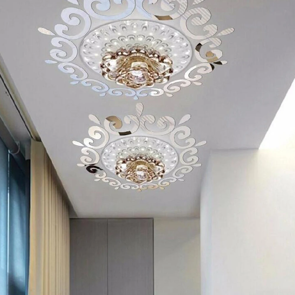 Us 4 64 7 Off Diy Sunflower Living Room Bedroom Decor Solid Mirror Wall Sticker Bathroom Porch Ceiling Decoration Stickers For Home Hotel In Wall