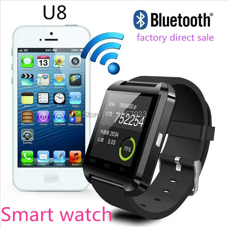 cheapest Smartwatch Bluetooth Smart Watch U8 WristWatch digital sport watch for Android Samsung font b phone