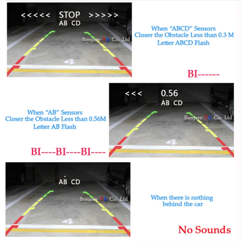 Koorinwou Video Automobiles Parktronic Monitor de coche HD 7 LED cámara de marcha atrás placa de licencia de alarma aparcamiento sensor ciego altavoz Koorinwou Video Automobiles Parktronic Monitor de coche HD 7 LED cámara de marcha atrás placa de licencia de alarma aparcamiento sensor ciego altavoz