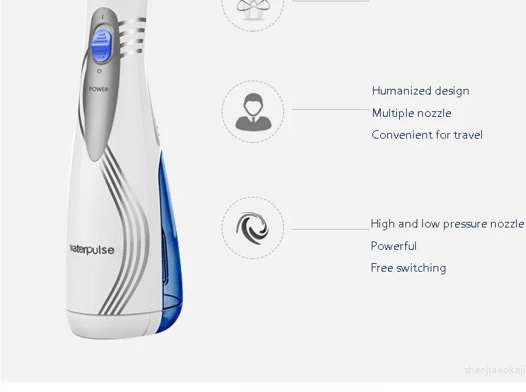 Электрический ирригатор для гигиены полости рта, бытовой Интеллектуальный портативный водный зубной Флоссер, струйный очиститель зубов, уход за зубами, 100 В~ 240 В