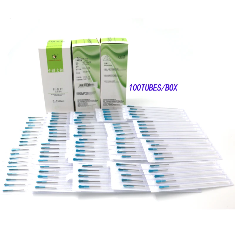 

0.25*13 Zhongyan Taihe Acupuncture Needles (100 pcs. / Box. With a tube), will send the latest date to you,