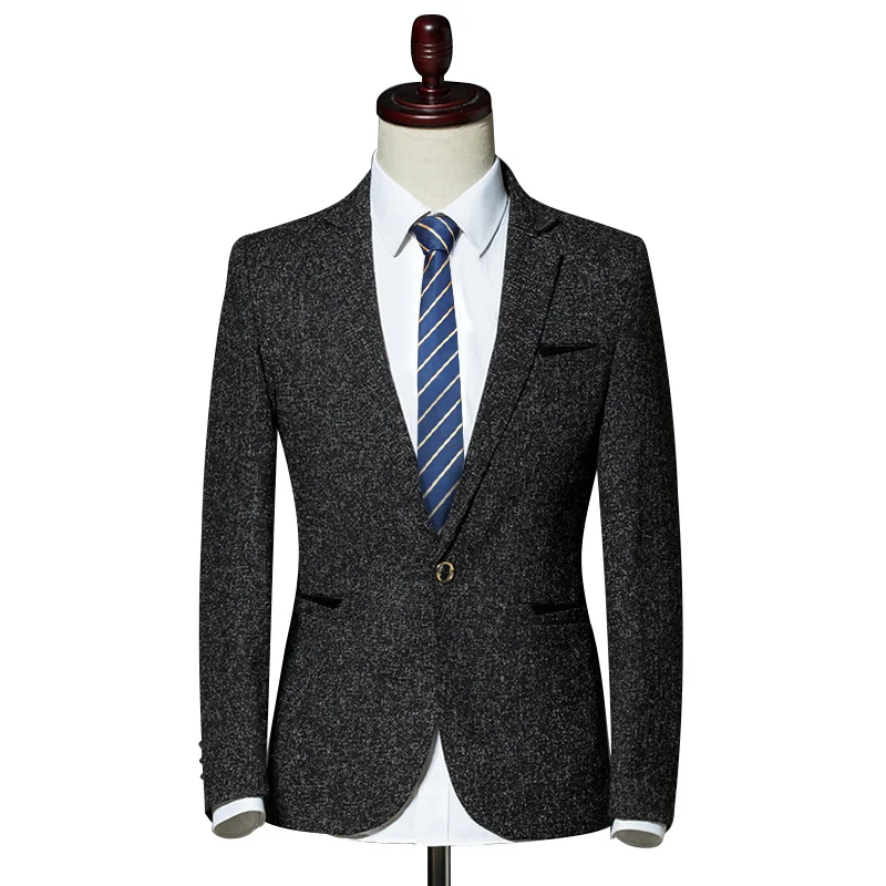 Men Clothes 2018 England Style Male Slim Fit Suit One Button Suit Coat Casual Business Lapel Jacket Men Casual Blazer Homme england style slim fit suit black size l