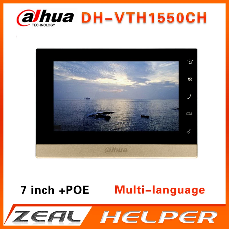 Dahua Multi language VTH1550CH 7 дюймовый 800X480 домофон Разрешение Английский Сенсорный Экран