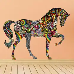 Наклейки на стену съемные наклейки лошадь наклейка на стену с изображением животных ПВХ Искусство Декор для гостиной DIY