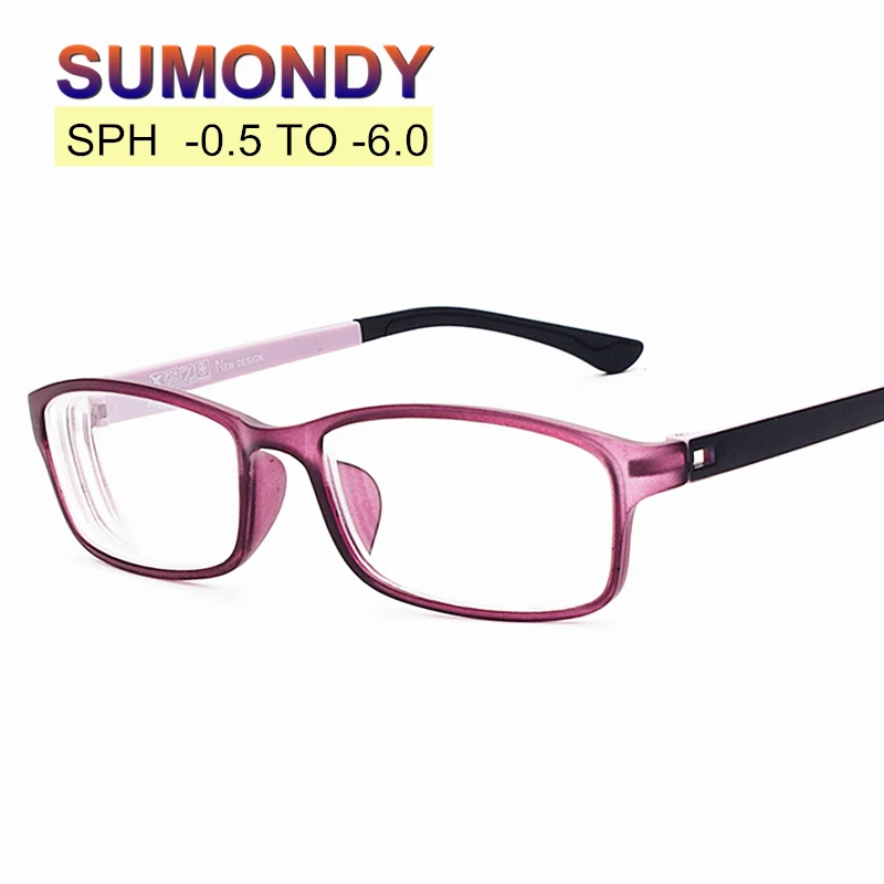 SUMONDY SPH-0,5 до-6,0 очки для близорукости для мужчин и женщин модный бренд TR90 оправа Очки для близоруких с диоптрией F168