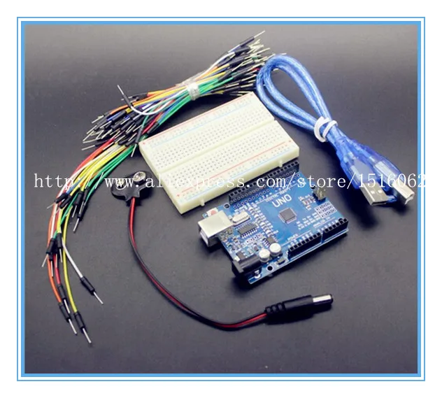 Starter Kit for arduino Uno R3 Bundle of 5 Items Uno R3 Breadboard ...