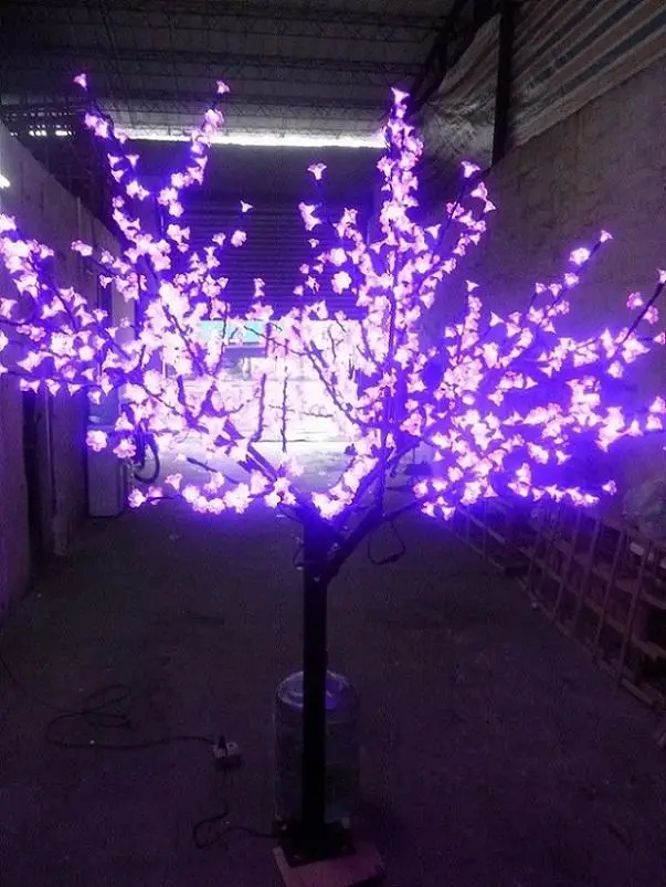 Светодиодный ночник вишневого цвета Дерево 864 шт. лампы 2 м высота 110/220 В переменного тока розовый непромокаемые наружного использования Прямая поставка