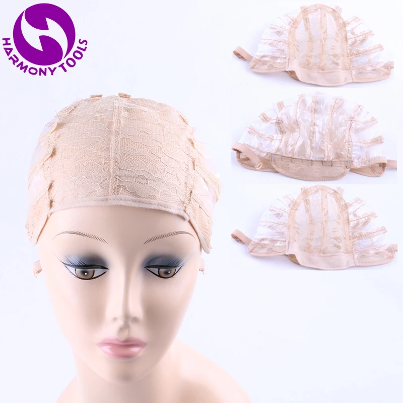 3pcs breathable comfortable adjustable wig caps for making wigs 3