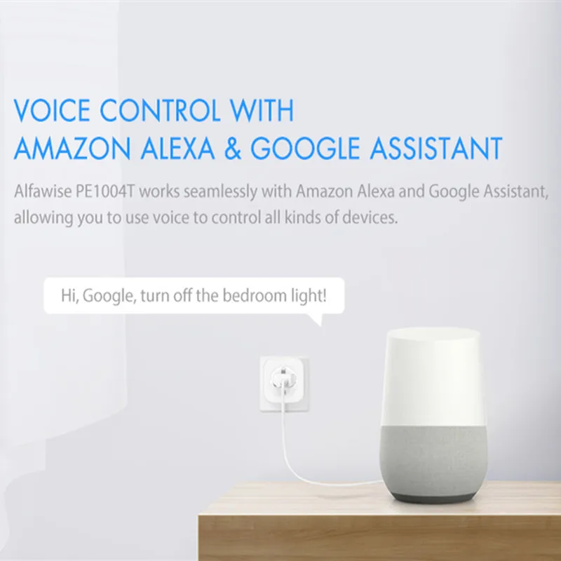 PE1004T Смарт ЕС вилка мини Wi-Fi Разъем беспроводной энергии монитор таймер Amazon Alexa Google Home мобильное приложение дистанционное управление