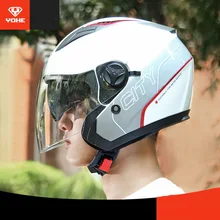2017 verão Novo Cavaleiro proteção YOHE capacetes da motocicleta da cara abre YH-868 3/4 capacetes de Moto Feito do ABS tamanho M L XL XXL
