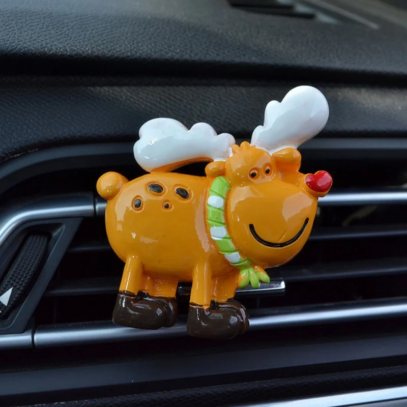 Автомобильный освежитель воздуха на выходе клип украшение для парфюмерных изделий Санта-Клаус собака украшения для рождественской ёлки духи клип на год