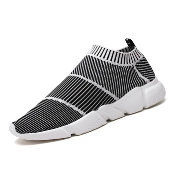

Cheap 2019 New High Quality Fly Knit Men Tennis Shoes Student Soft Comfort Sneakers Male Stability Non-slip Fitness Trainers