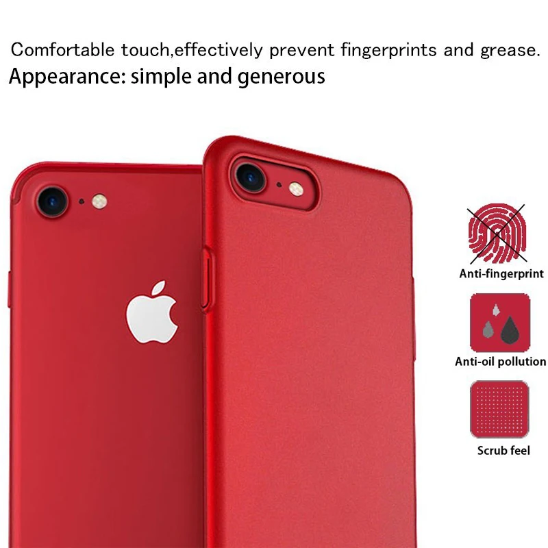 Ascromy Full Cover Soft Matte TPU Case for Apple iPhone 7 6 6S Plus 8 Back Cover Sillicone Case Silicone Luxury capa Accessories (6)