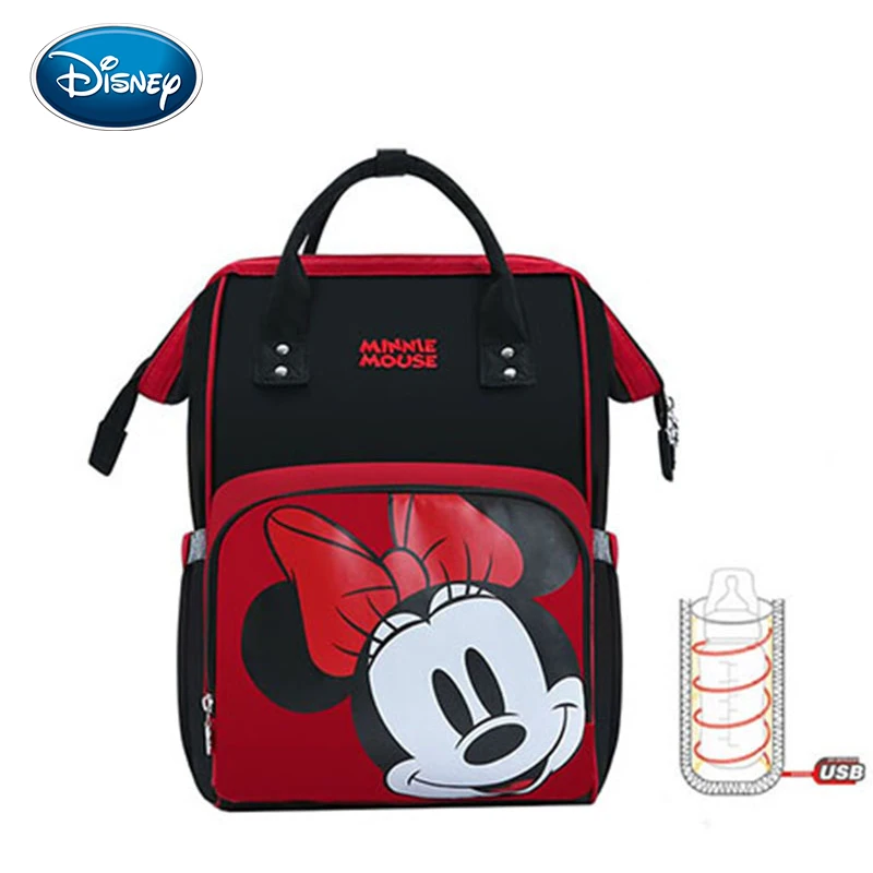 Disney большой Ёмкость USB водонепроницаемый подгузник сумки из рубашечной ткани