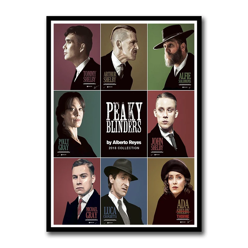 Movie TV Peaky Blinders White Coated Paper Posters Wall Decor Painting for Living Room Home Decoration Frameless - Цвет: Белый