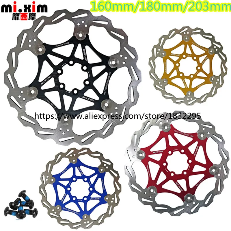 online Disco de Freio da bicicleta MTB Rotores de Disco de Freio Float Flutuante 160 180 203mm Rotor de Freio A Disco Flutuante Liga Float Rotores Bicicleta Parte