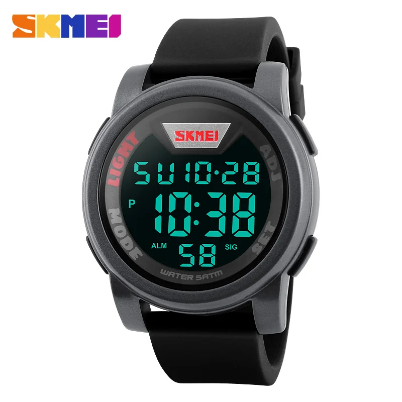 SKMEI спортивные часы мужские Многофункциональные цифровые военные спортивные часы водонепроницаемый светодиодный Электронные наручные часы люксовый бренд